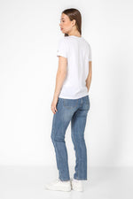 CHAMPION - טישירט LEGACY-CREWNECK בצבע לבן - MASHBIR//365