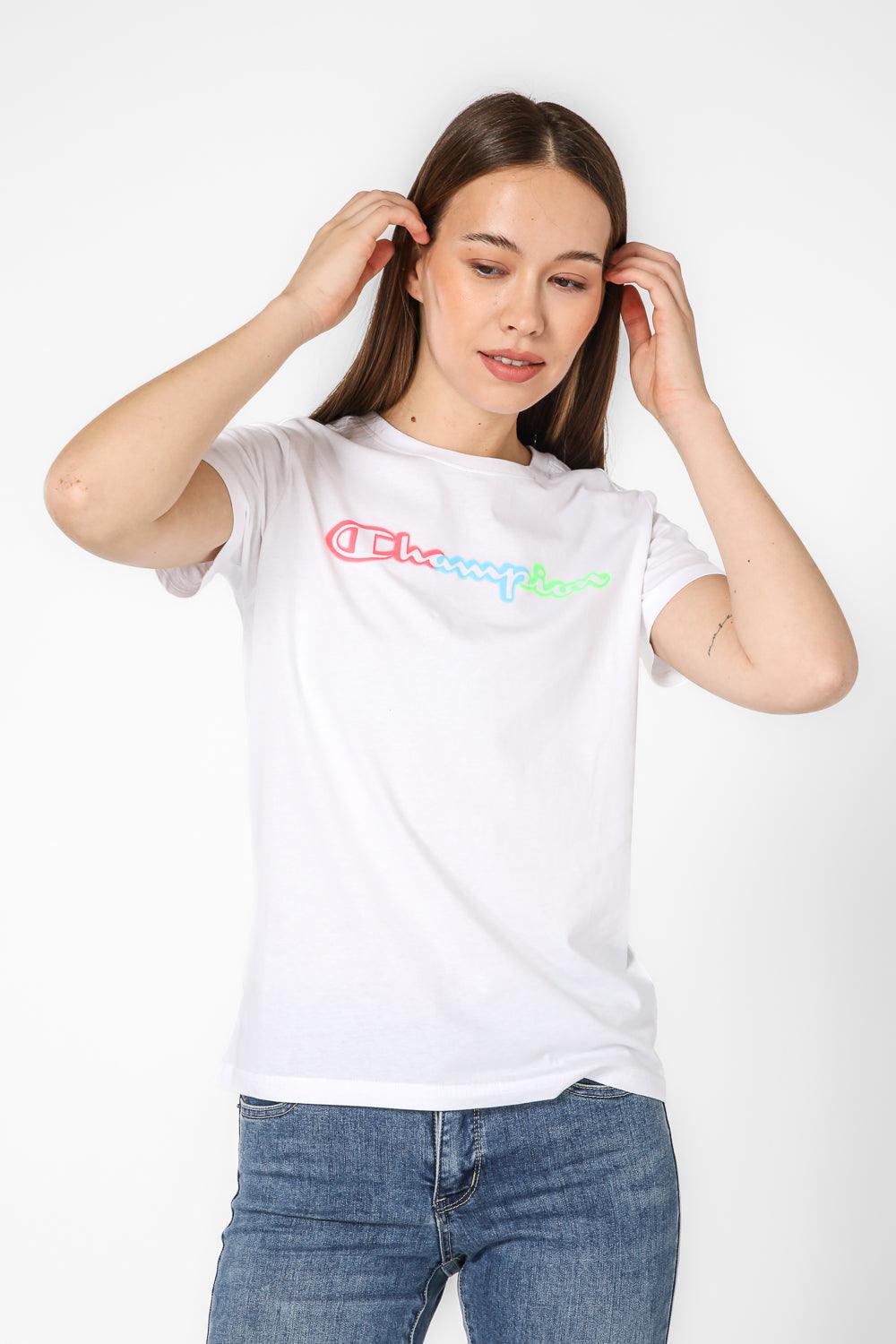 CHAMPION - טישירט LEGACY-CREWNECK בצבע לבן - MASHBIR//365