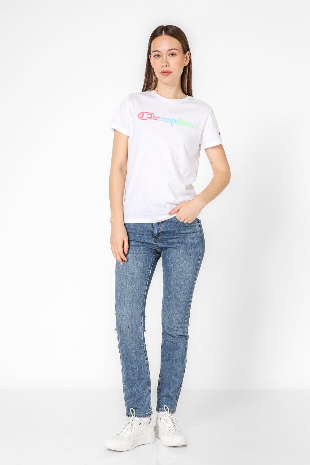 CHAMPION - טישירט LEGACY-CREWNECK בצבע לבן - MASHBIR//365