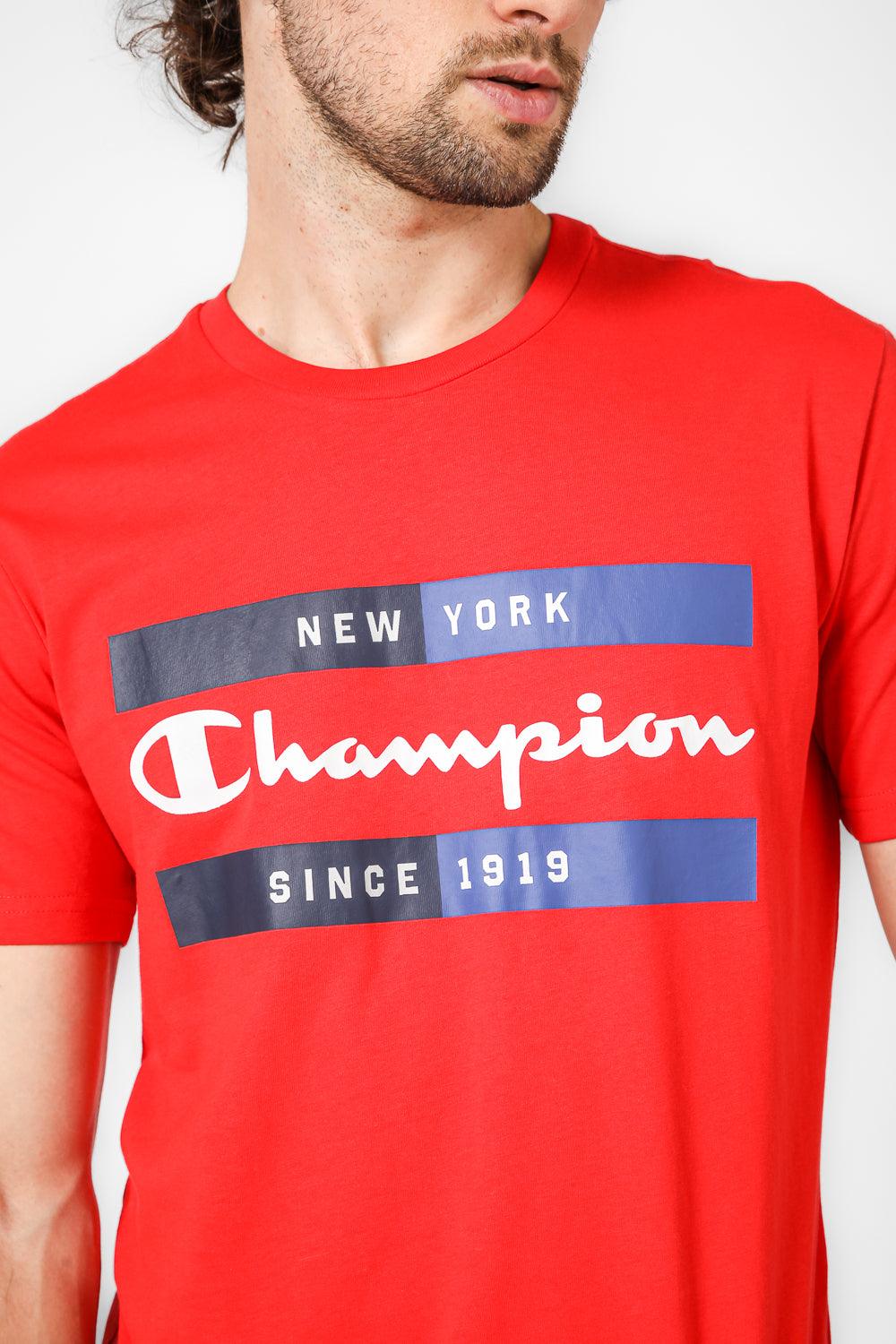 CHAMPION - טישירט לגבר בצבע אדום - MASHBIR//365