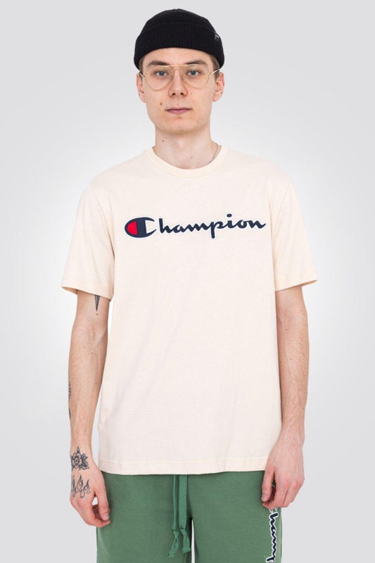 CHAMPION - טישירט לגבר CREWNECK 'בצבע בז - MASHBIR//365