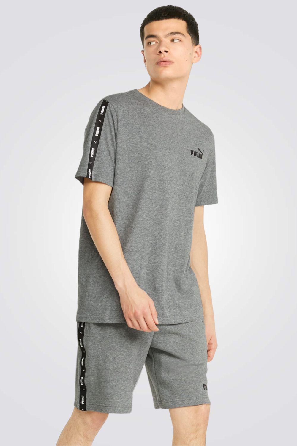 PUMA - טישירט לגבר ESS+ Tape Tee בצבע אפור - MASHBIR//365