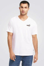 PUMA - טישירט לגבר ESS V Neck Tee בצבע לבן - MASHBIR//365
