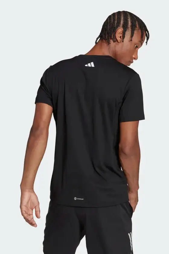 ADIDAS - טישירט לגבר RUN ICONS 3 BAR בצבע שחור - MASHBIR//365