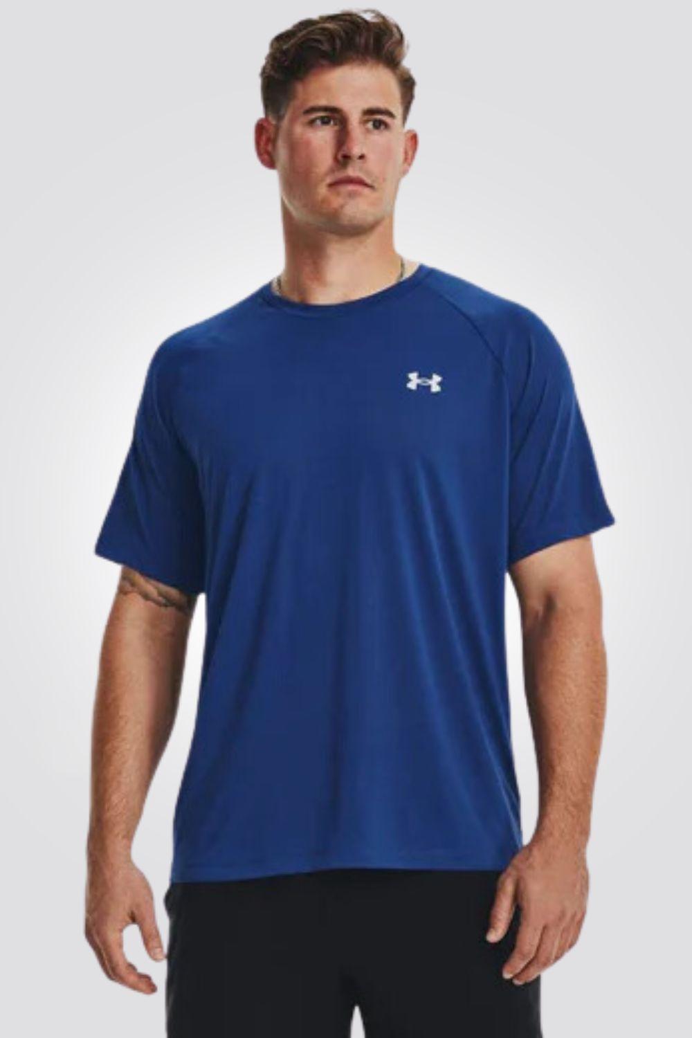 UNDER ARMOUR - טישירט לגבר Tech Reflective בצבע כחול - MASHBIR//365