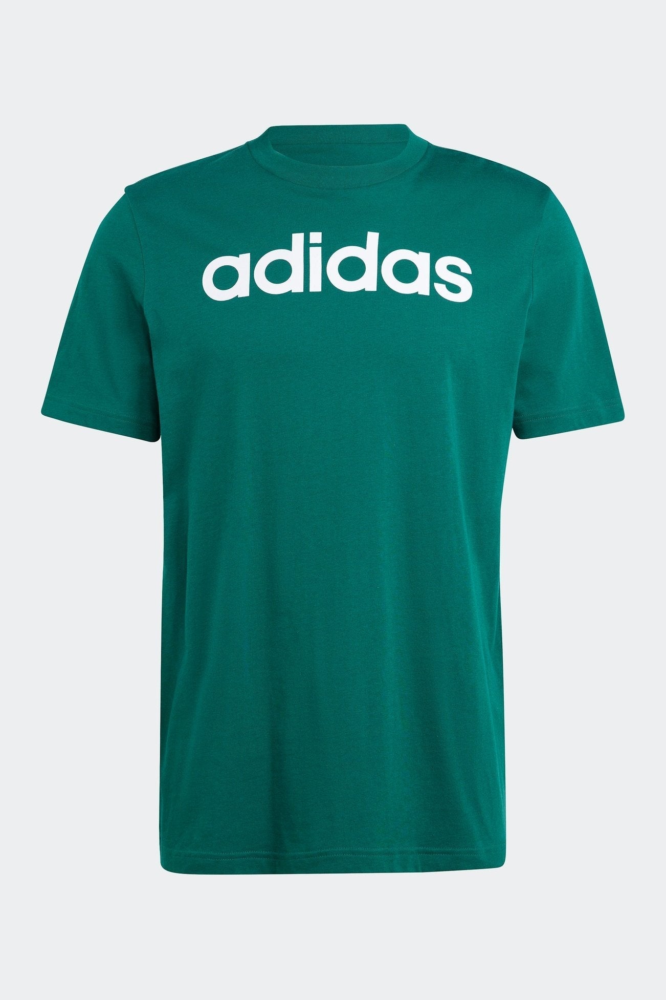 ADIDAS - טישירט לגברים LINEAR EMBROIDERED בצבע ירוק - MASHBIR//365