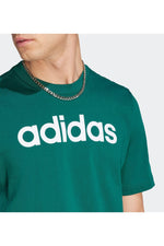 ADIDAS - טישירט לגברים LINEAR EMBROIDERED בצבע ירוק - MASHBIR//365