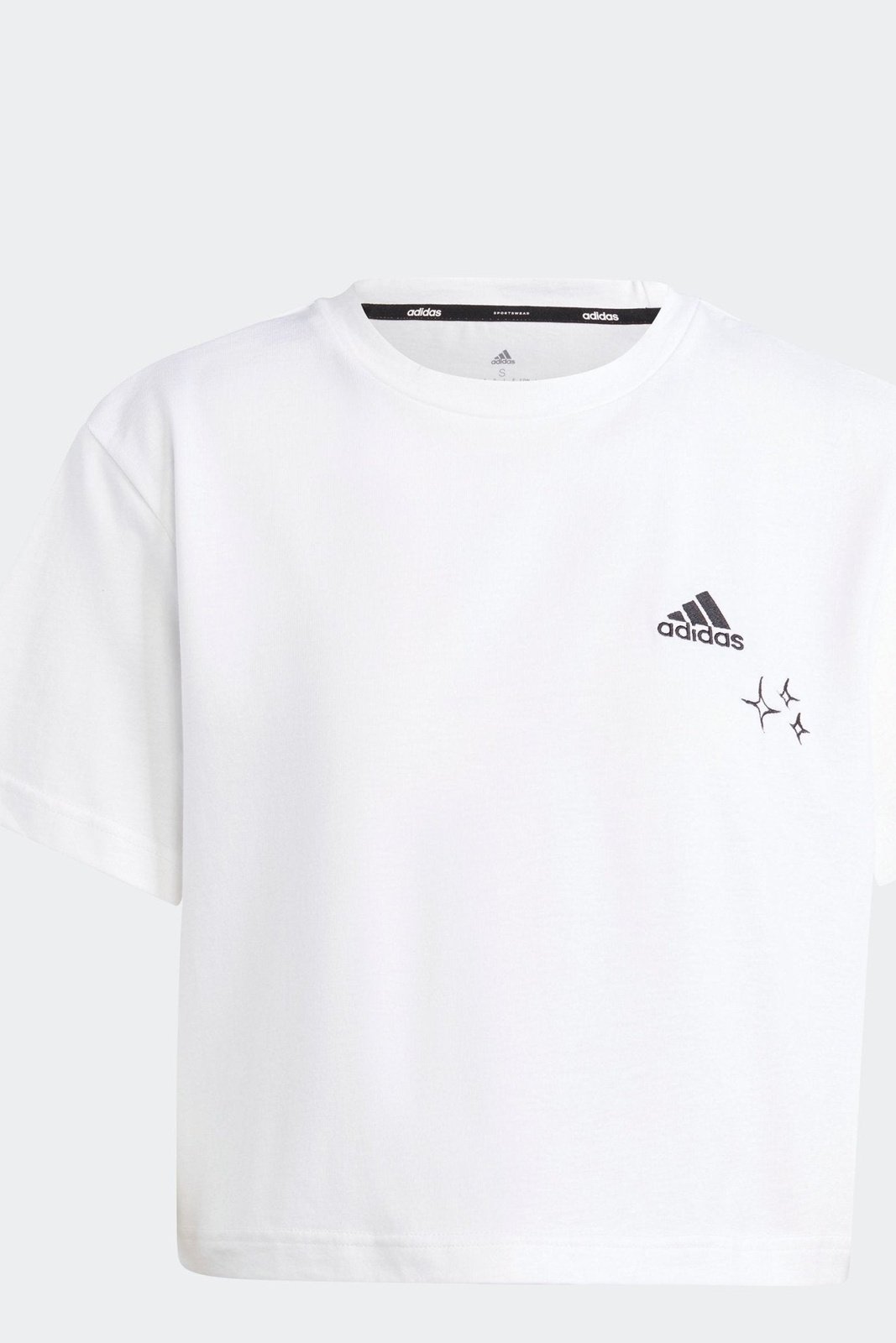 ADIDAS - טישירט לנשים SCRIBBLE EMBROIDERY CROP בצבע לבן - MASHBIR//365