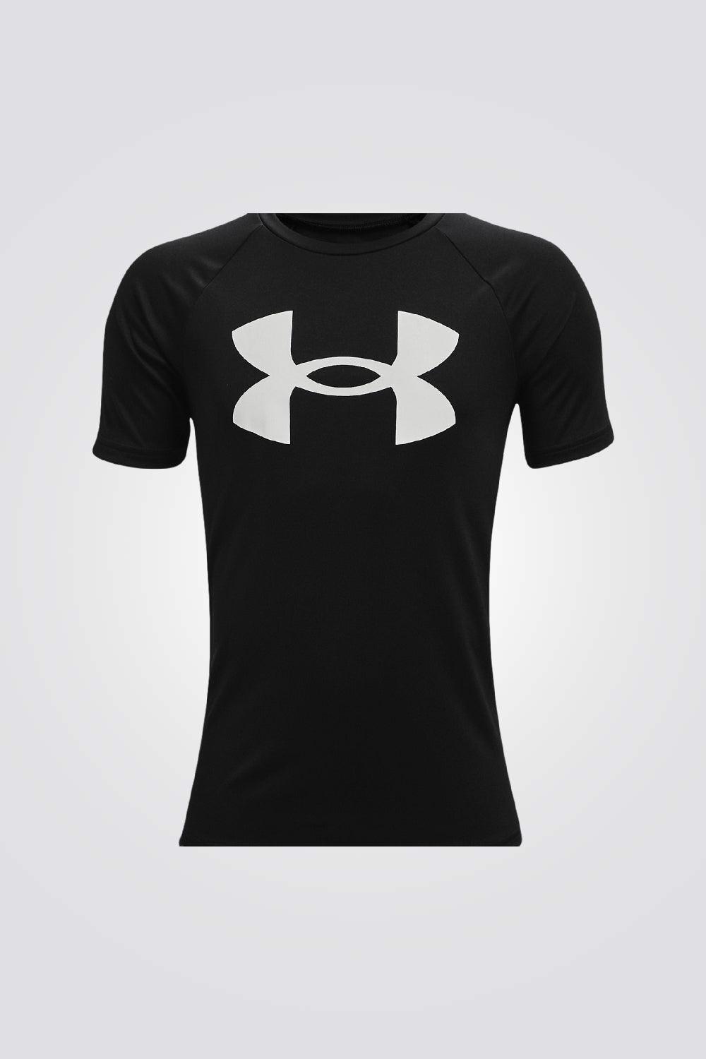 UNDER ARMOUR - טישירט לנוער Big Logo בצבע שחור - MASHBIR//365