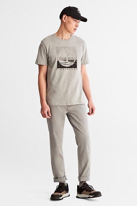 TIMBERLAND - טישירט LOGO אפורה - MASHBIR//365