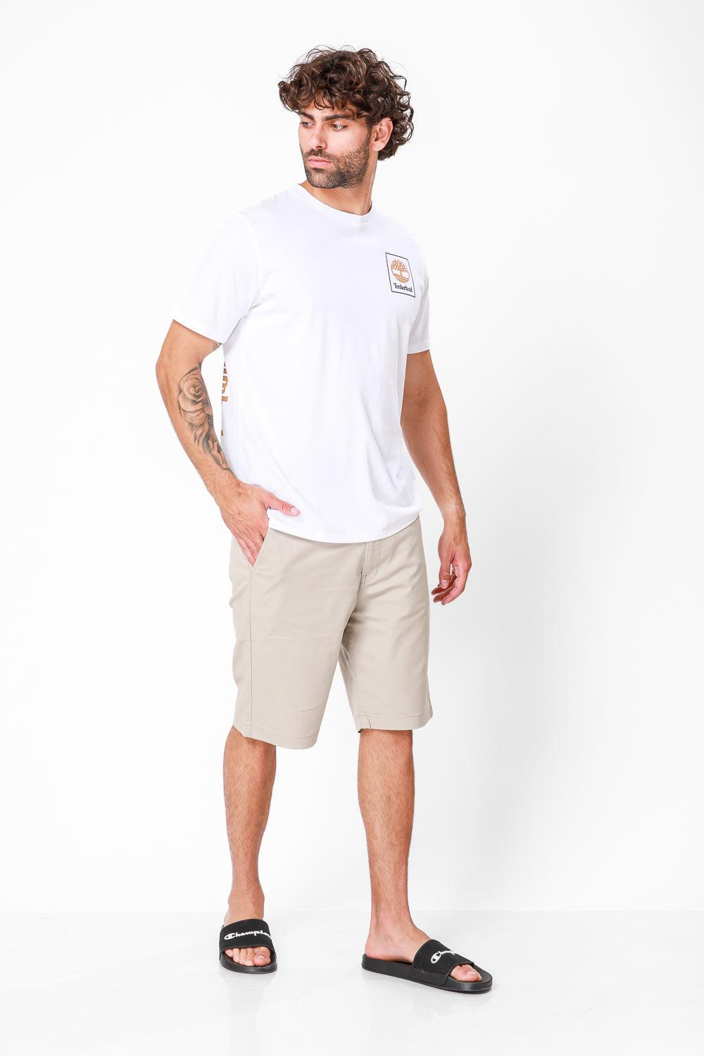 TIMBERLAND - טישירט LOGO בצבע לבן - MASHBIR//365