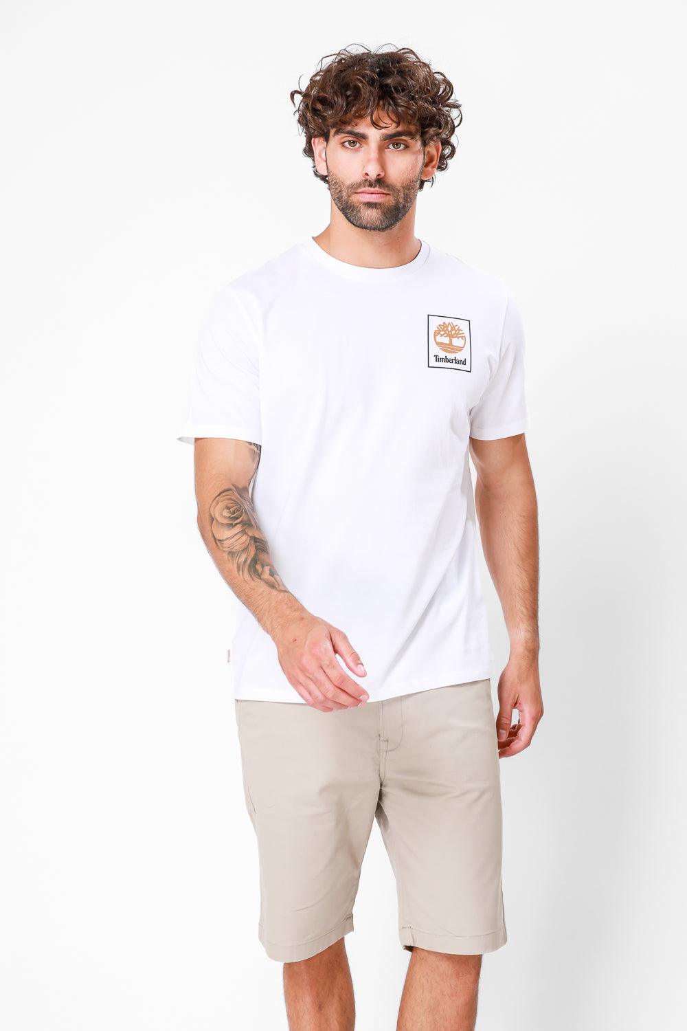 TIMBERLAND - טישירט LOGO בצבע לבן - MASHBIR//365