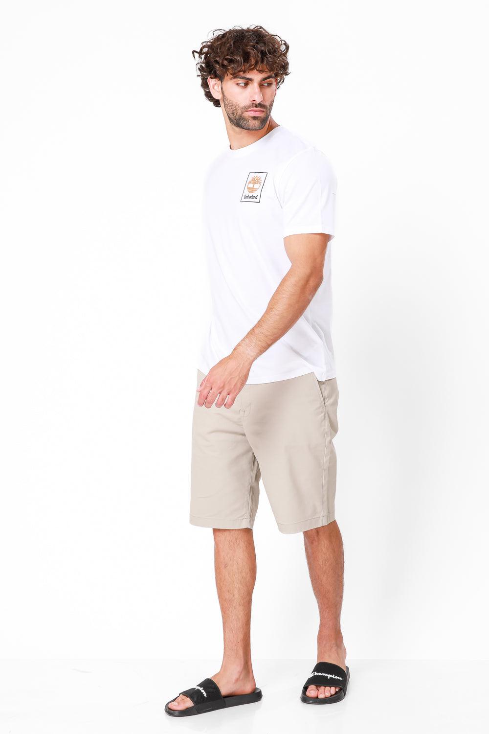 TIMBERLAND - טישירט LOGO בצבע לבן - MASHBIR//365