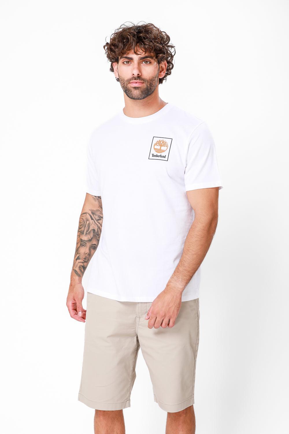 TIMBERLAND - טישירט LOGO בצבע לבן - MASHBIR//365