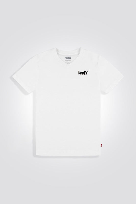 LEVI'S - טישירט LOGO V-NECK בצבע לבן לנוער - MASHBIR//365