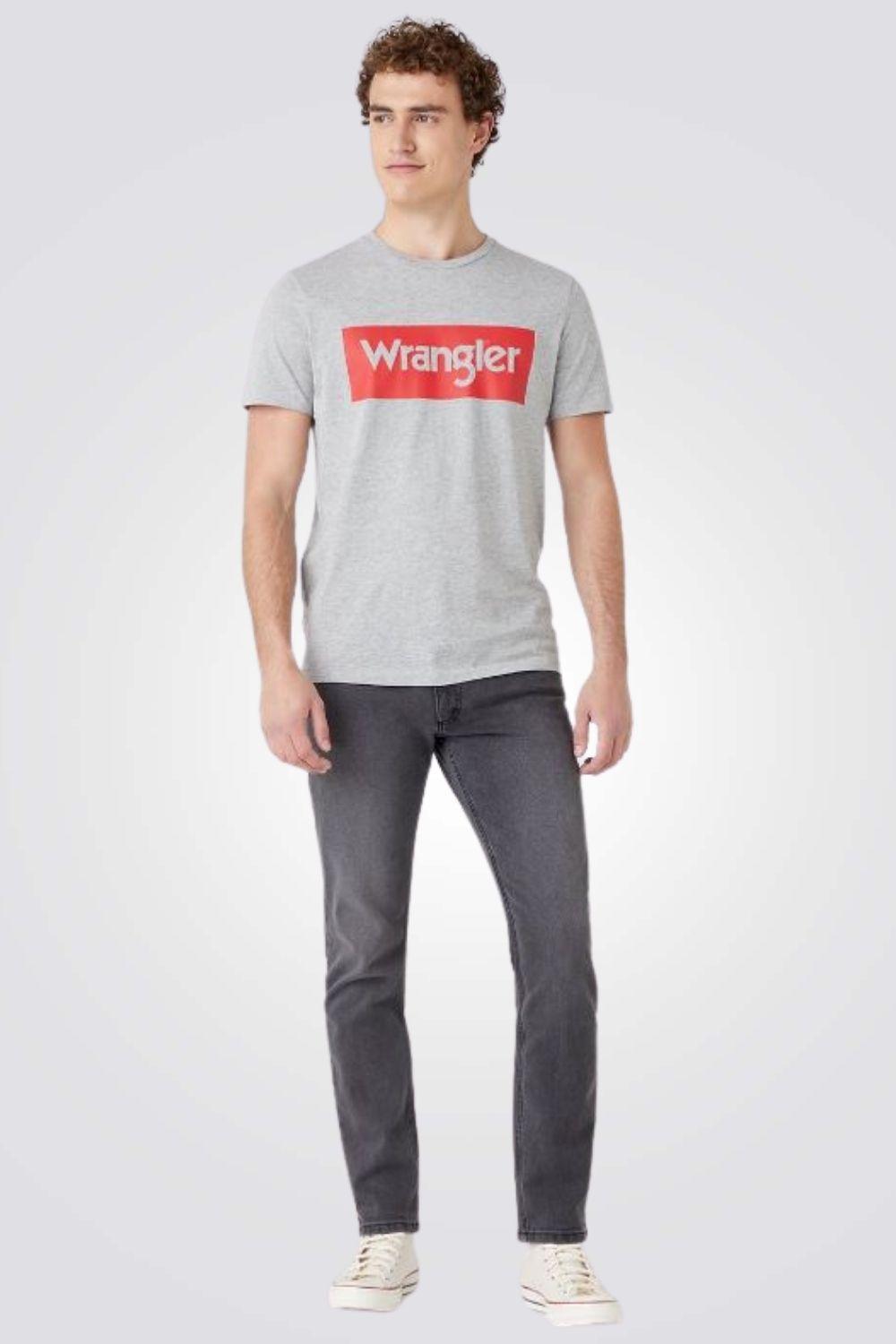 WRANGLER - טישירט לוגו בצבע אפור - MASHBIR//365