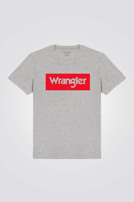 WRANGLER - טישירט לוגו בצבע אפור - MASHBIR//365