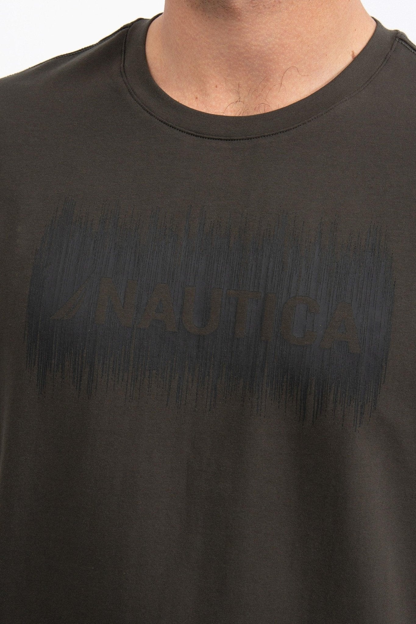 NAUTICA - טישירט לוגו בצבע ירוק - MASHBIR//365