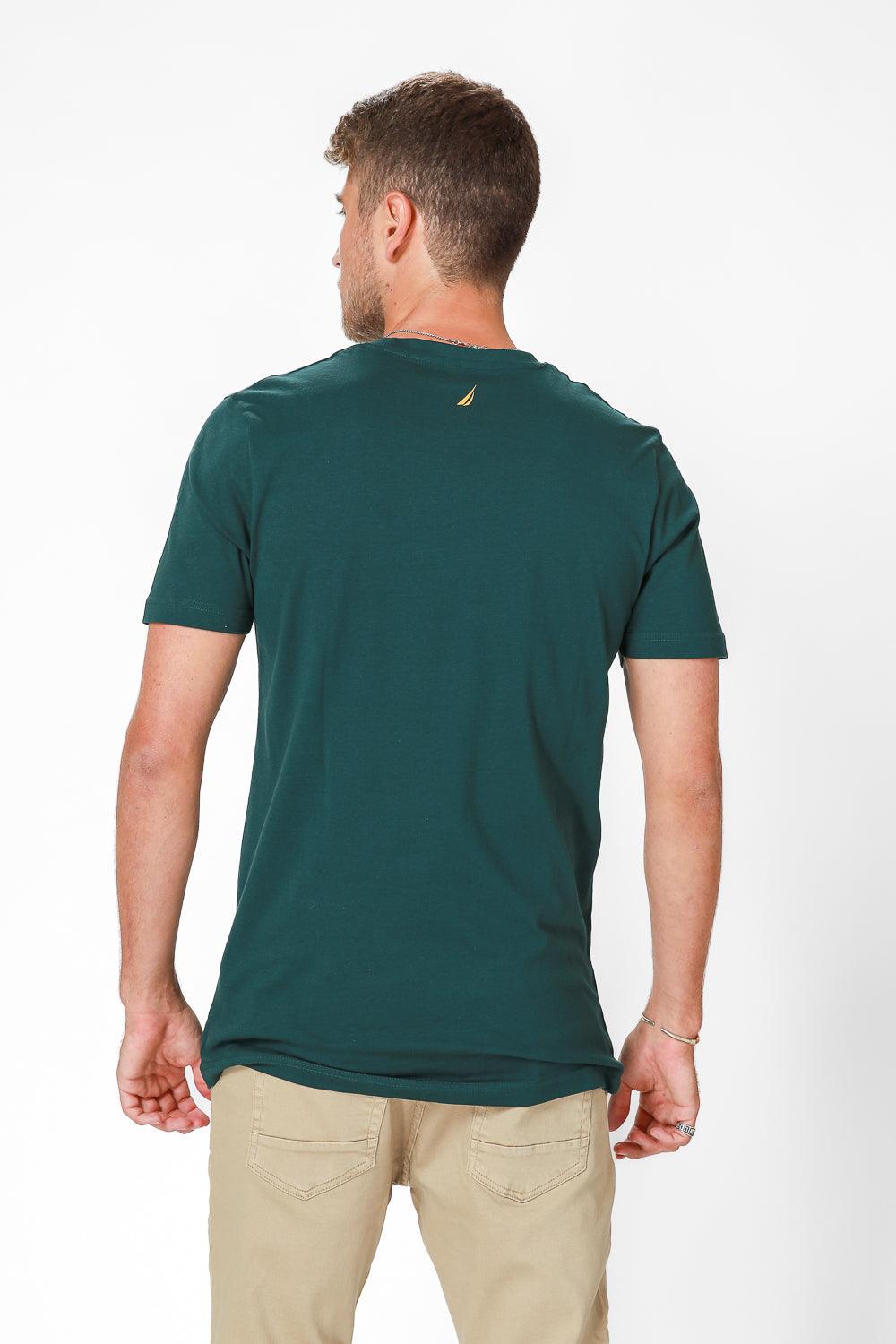 NAUTICA - טישירט לוגו בצבע ירוק - MASHBIR//365