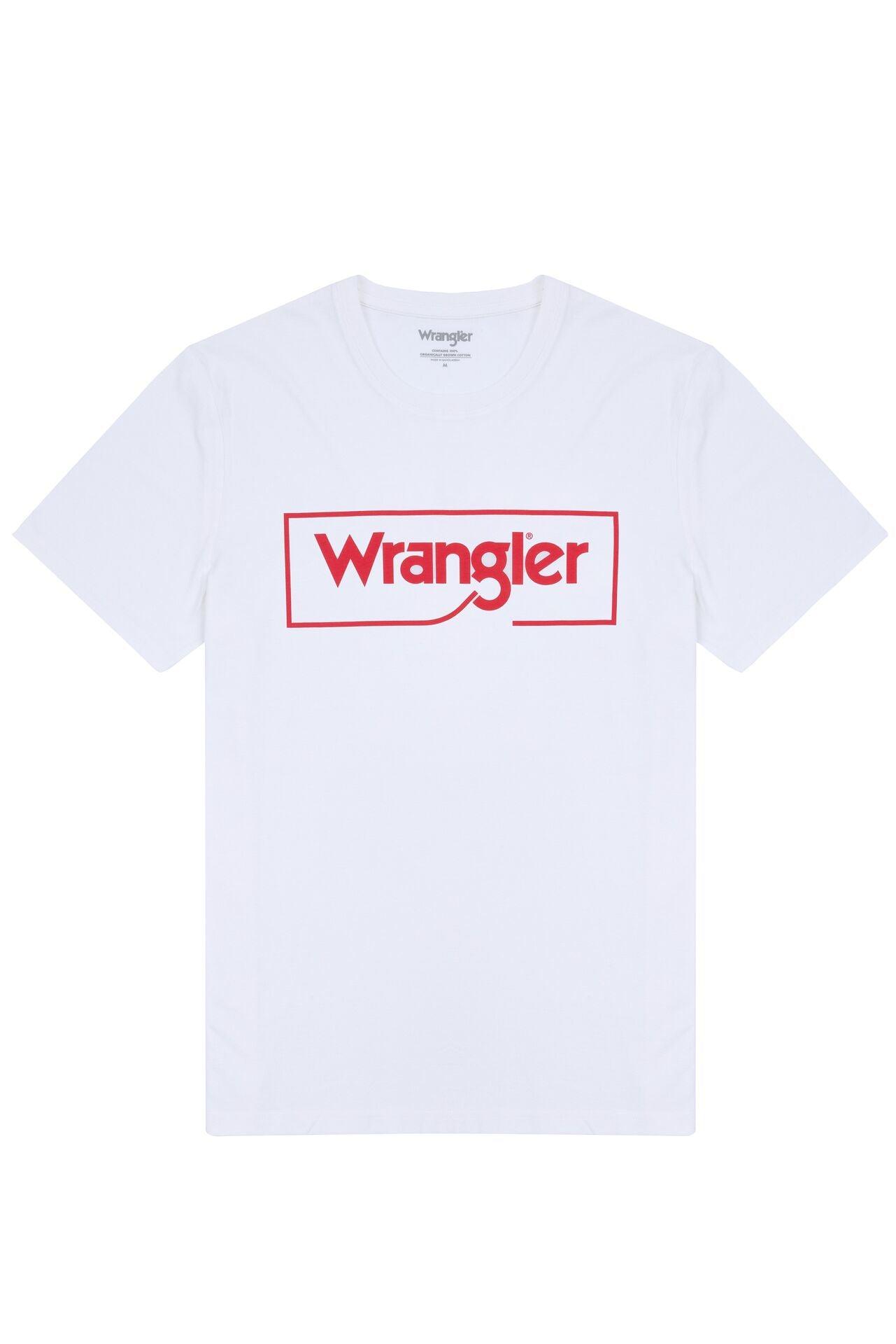 WRANGLER - טישירט לוגו בצבע לבן - MASHBIR//365