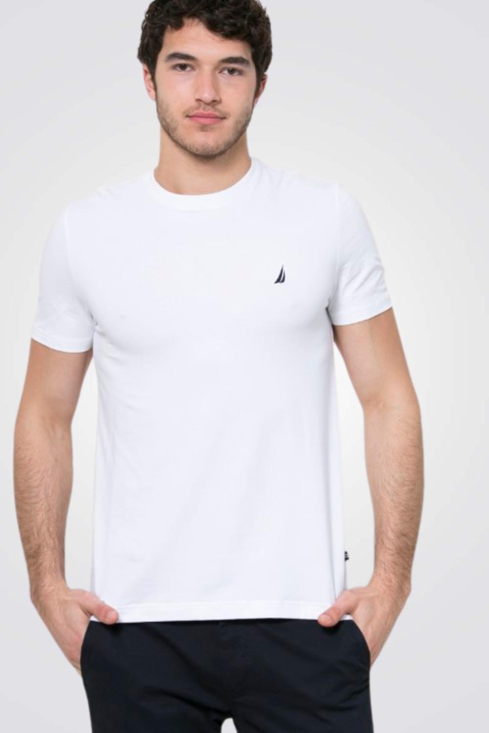 NAUTICA - טישירט לוגו בצבע לבן - MASHBIR//365