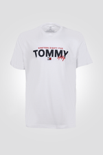Tommy Hilfiger - טישירט לוגו בצבע לבן - MASHBIR//365