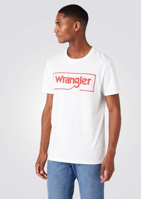 WRANGLER - טישירט לוגו בצבע לבן - MASHBIR//365