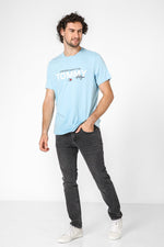 Tommy Hilfiger - טישירט לוגו בצבע תכלת - MASHBIR//365