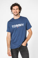 Tommy Hilfiger - טישירט לוגו בצבע כחול - MASHBIR//365