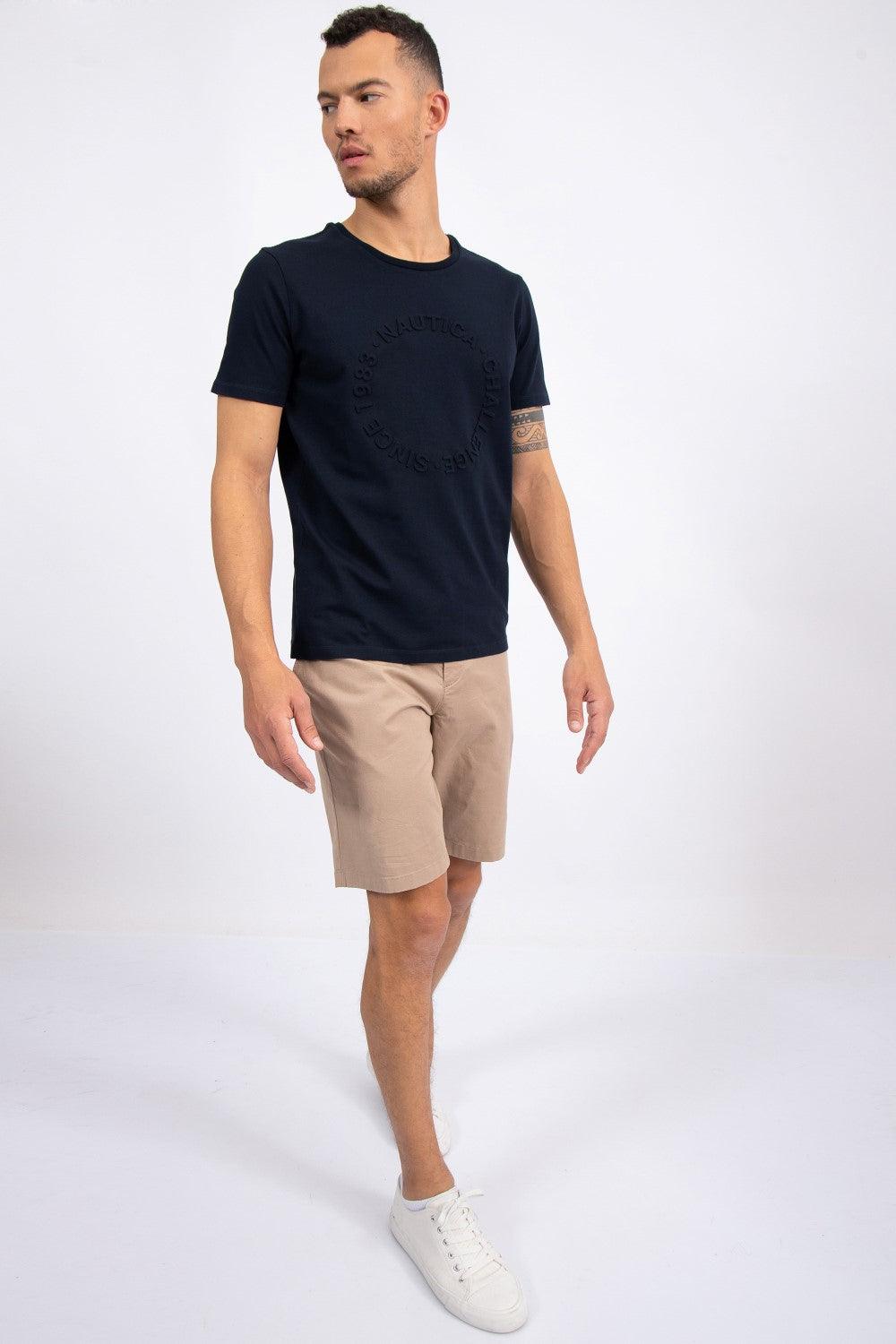 NAUTICA - טישירט לוגו עגול צבע NAVY - MASHBIR//365