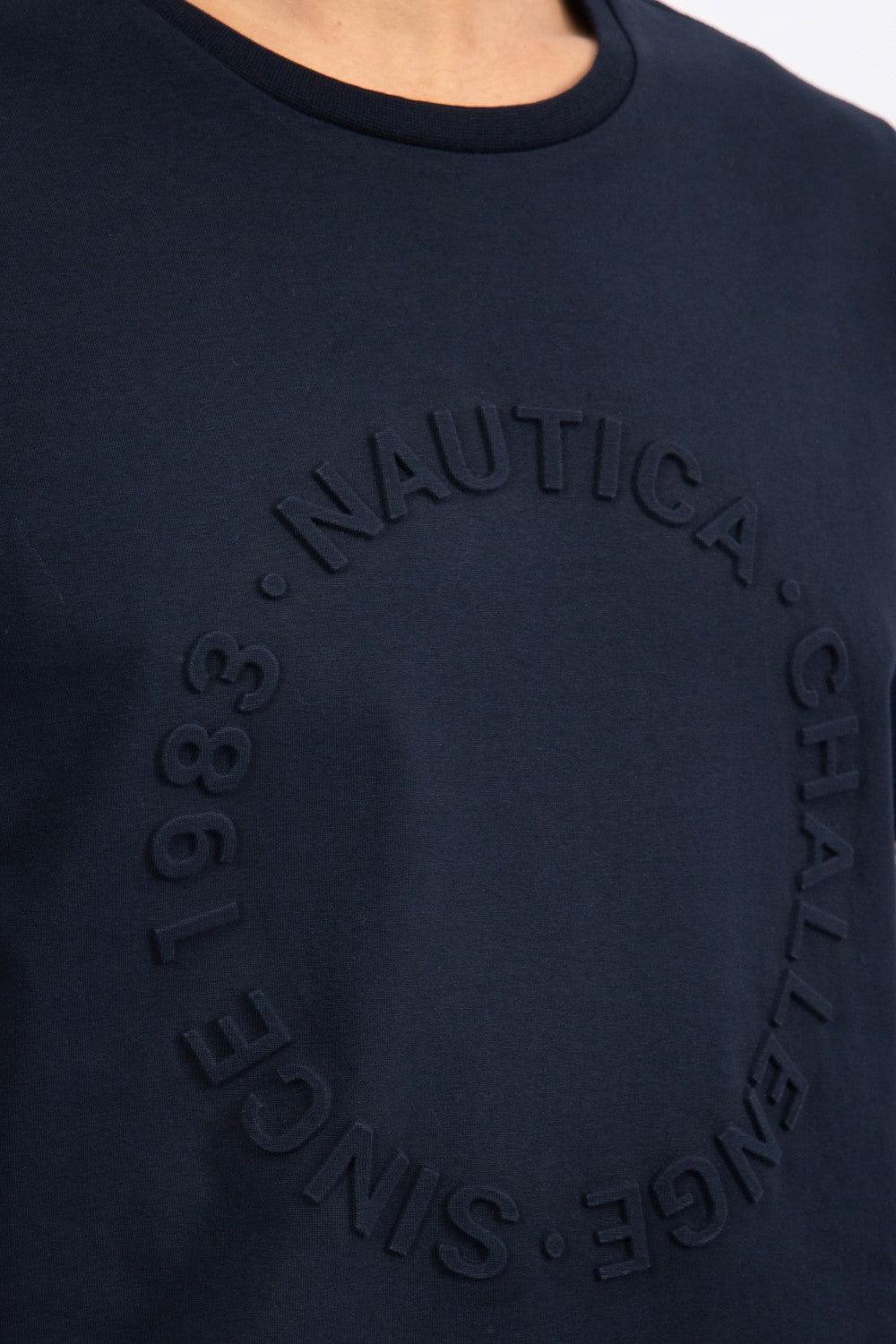 NAUTICA - טישירט לוגו עגול צבע NAVY - MASHBIR//365