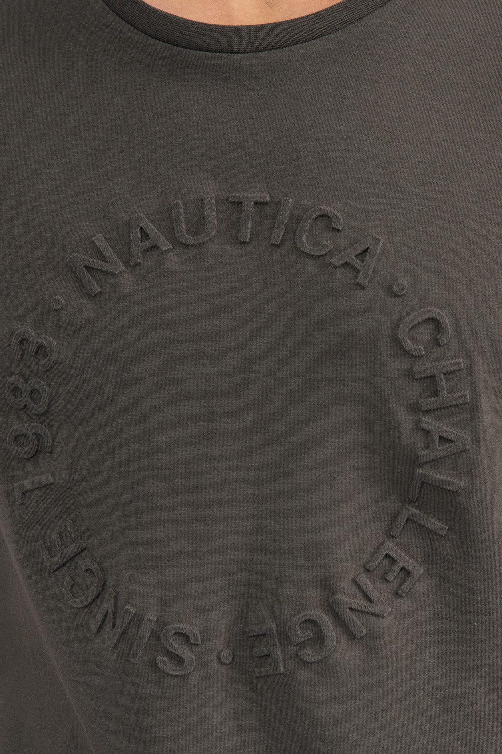 NAUTICA - טישירט לוגו עגול צבע זית - MASHBIR//365