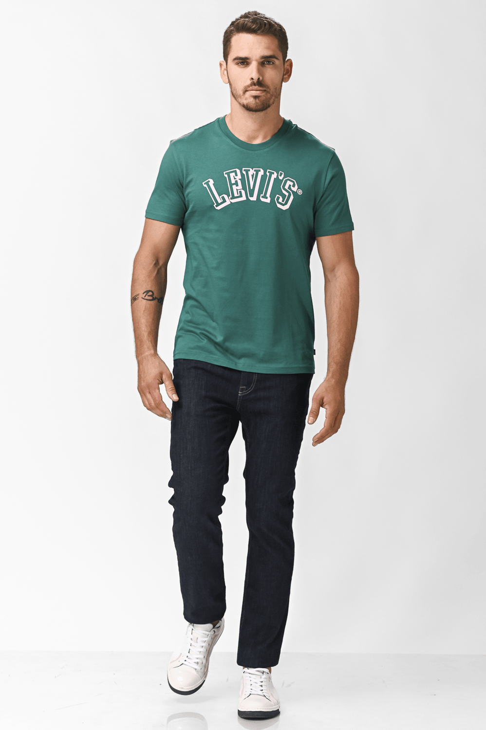 LEVI'S - טישירט לוגו קצרה בצבע ירוק - MASHBIR//365