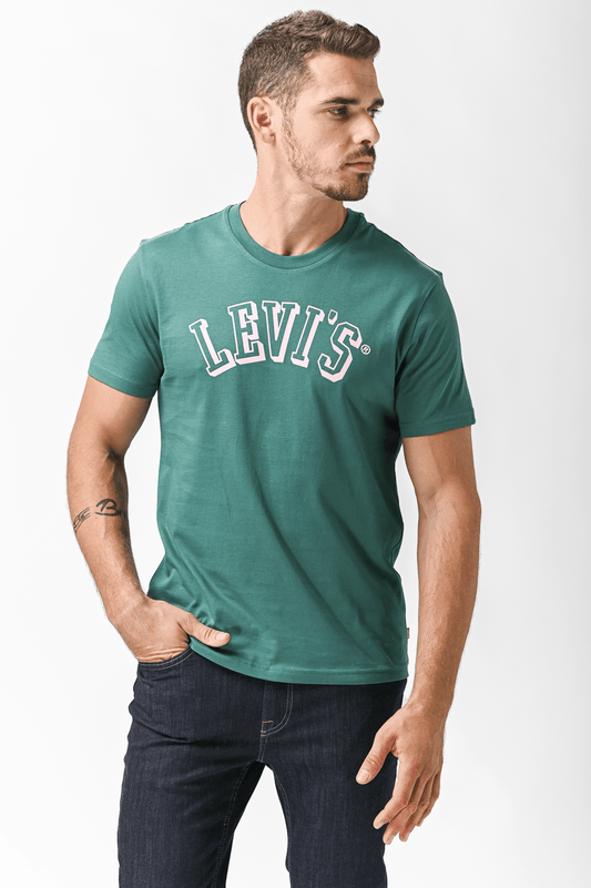 LEVI'S - טישירט לוגו קצרה בצבע ירוק - MASHBIR//365