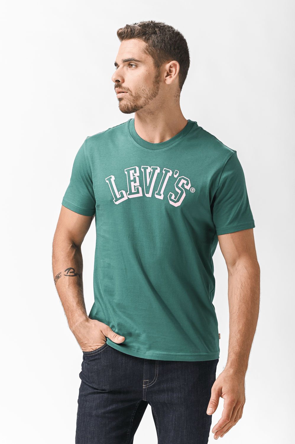 LEVI'S - טישירט לוגו קצרה בצבע ירוק - MASHBIR//365