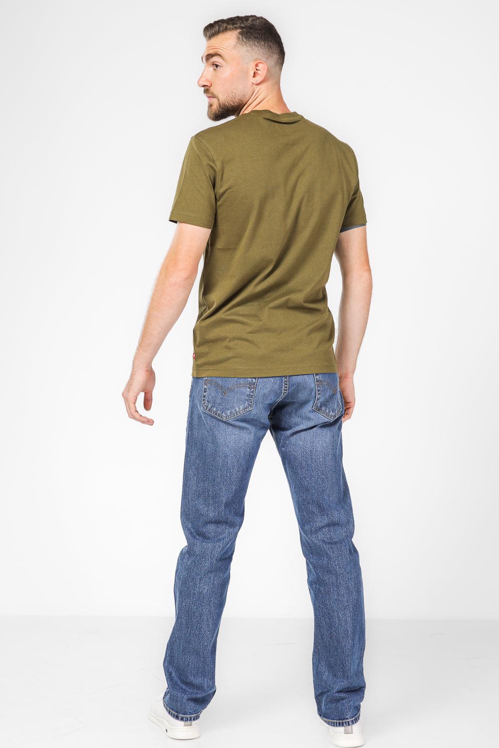 LEVI'S - טישירט לוגו קצרה בצבע ירוק זית - MASHBIR//365