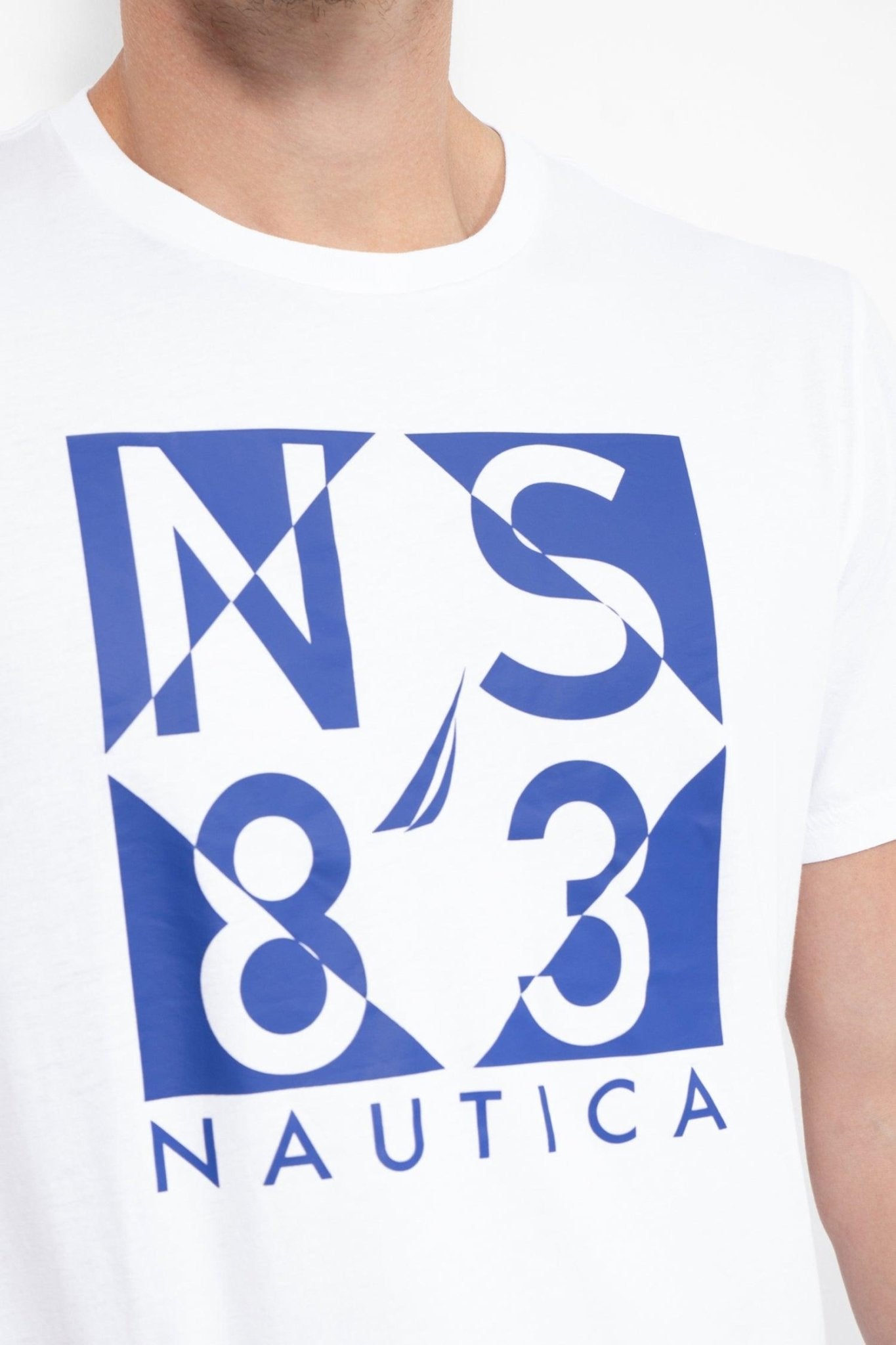 NAUTICA - טישירט לוגו לבנה - MASHBIR//365