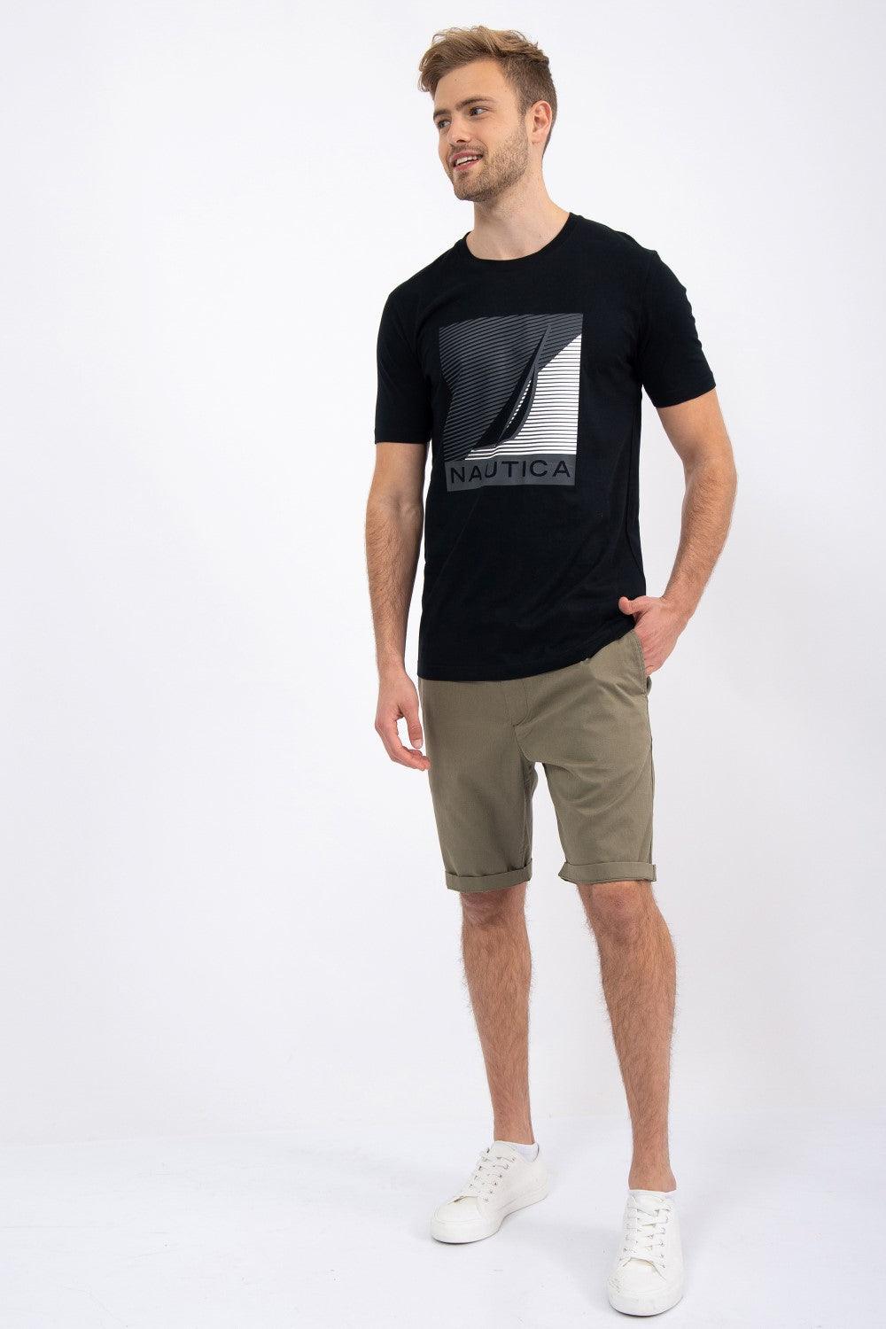 NAUTICA - טישירט לוגו שחורה - MASHBIR//365