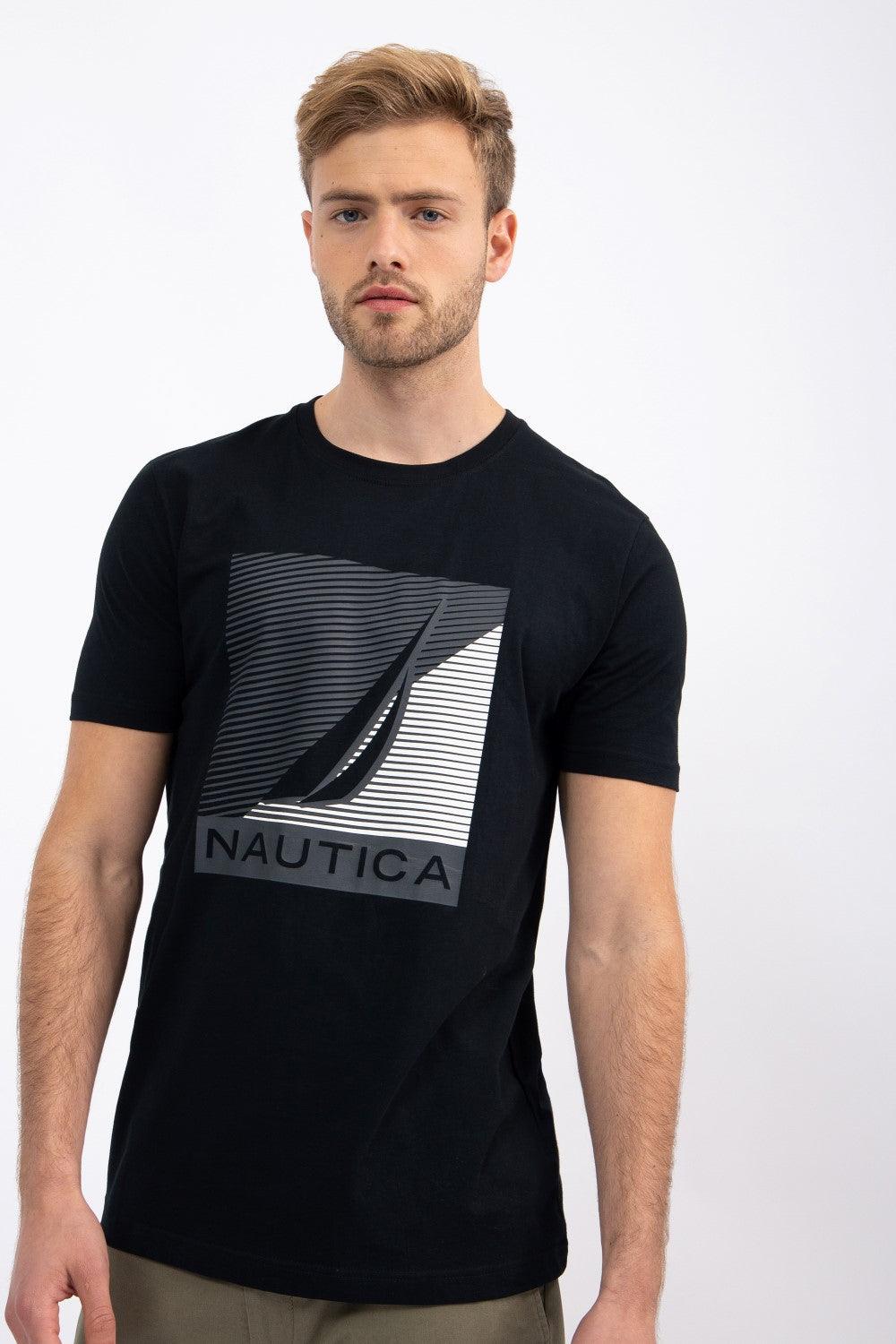 NAUTICA - טישירט לוגו שחורה - MASHBIR//365
