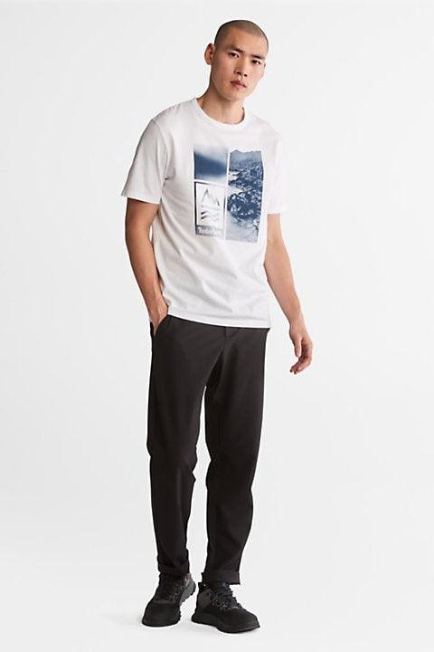 TIMBERLAND - טישירט עם הדפס גרפי בצבע לבן - MASHBIR//365