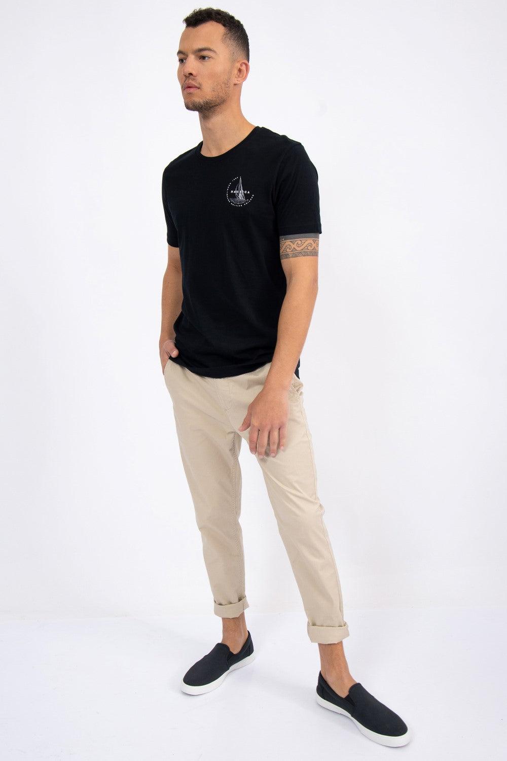 NAUTICA - טישירט עם הדפס שחורה - MASHBIR//365