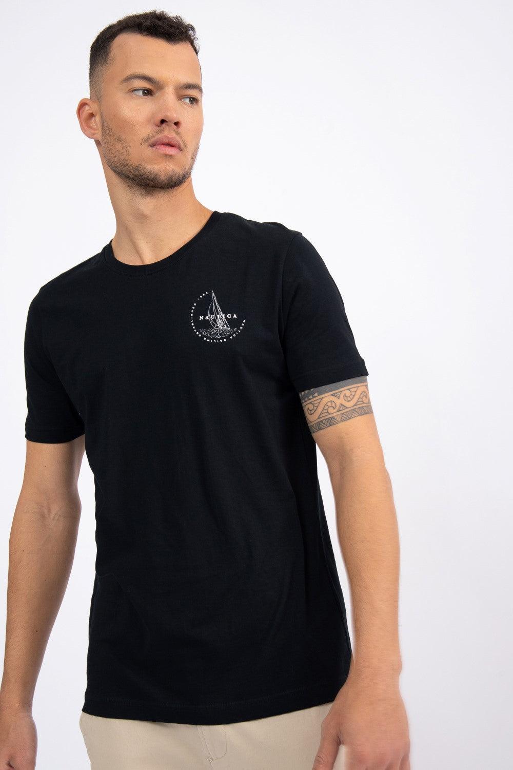 NAUTICA - טישירט עם הדפס שחורה - MASHBIR//365