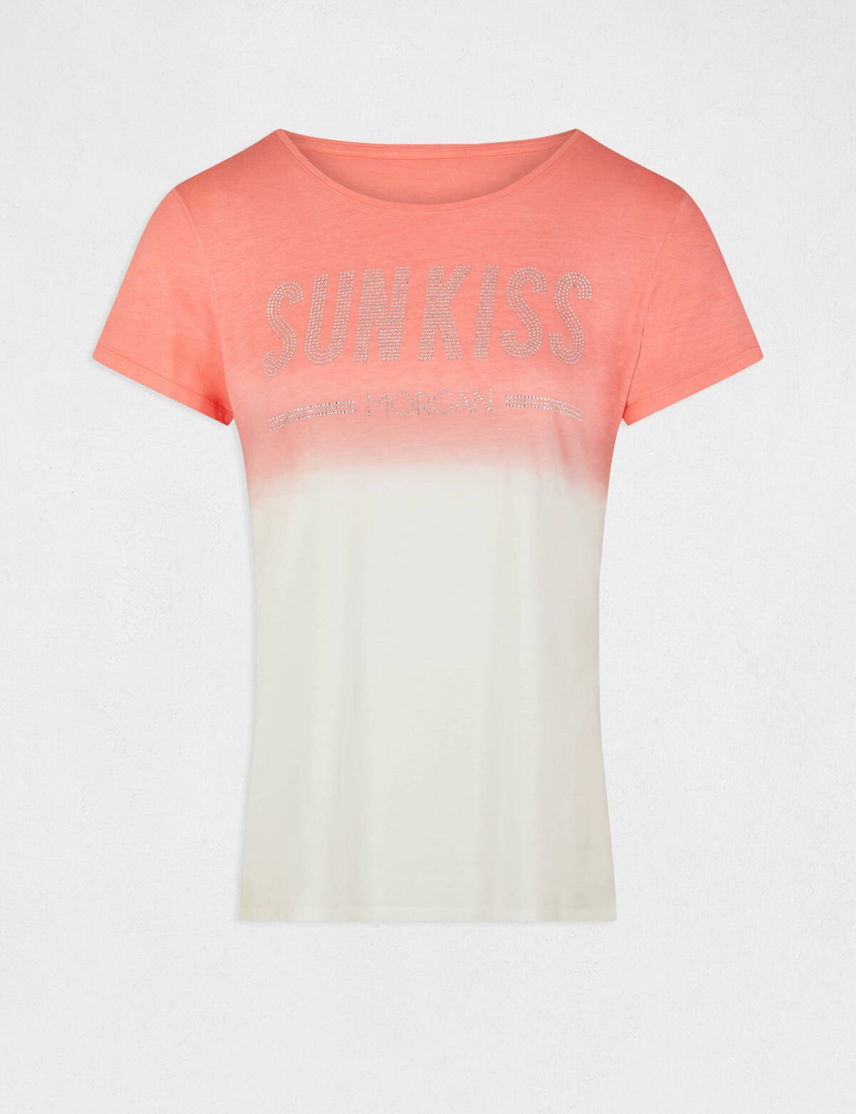 MORGAN - טישירט עם כיתוב בצבע ורוד - MASHBIR//365