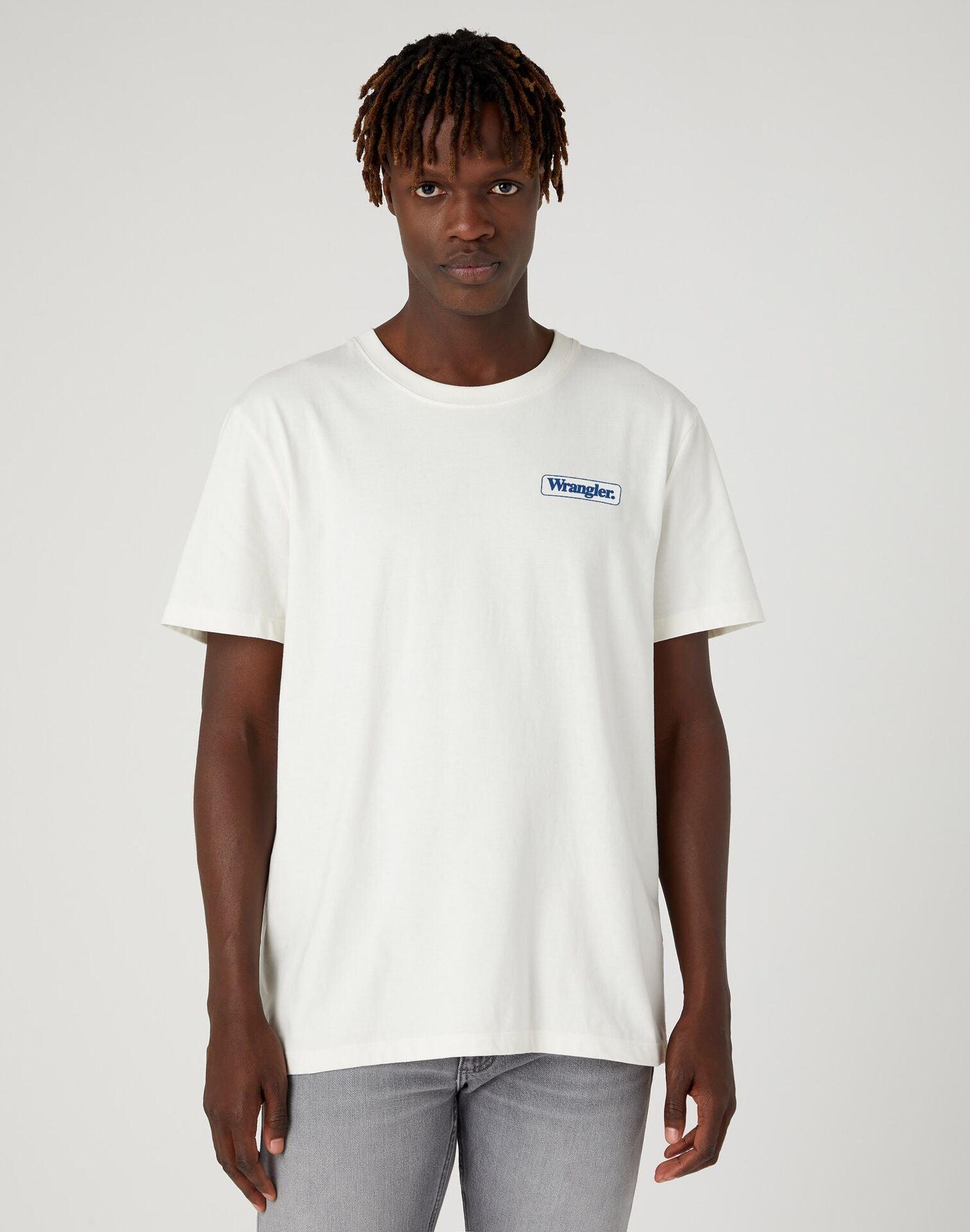 WRANGLER - טישירט עם כיתוב לוגו בצבע לבן - MASHBIR//365