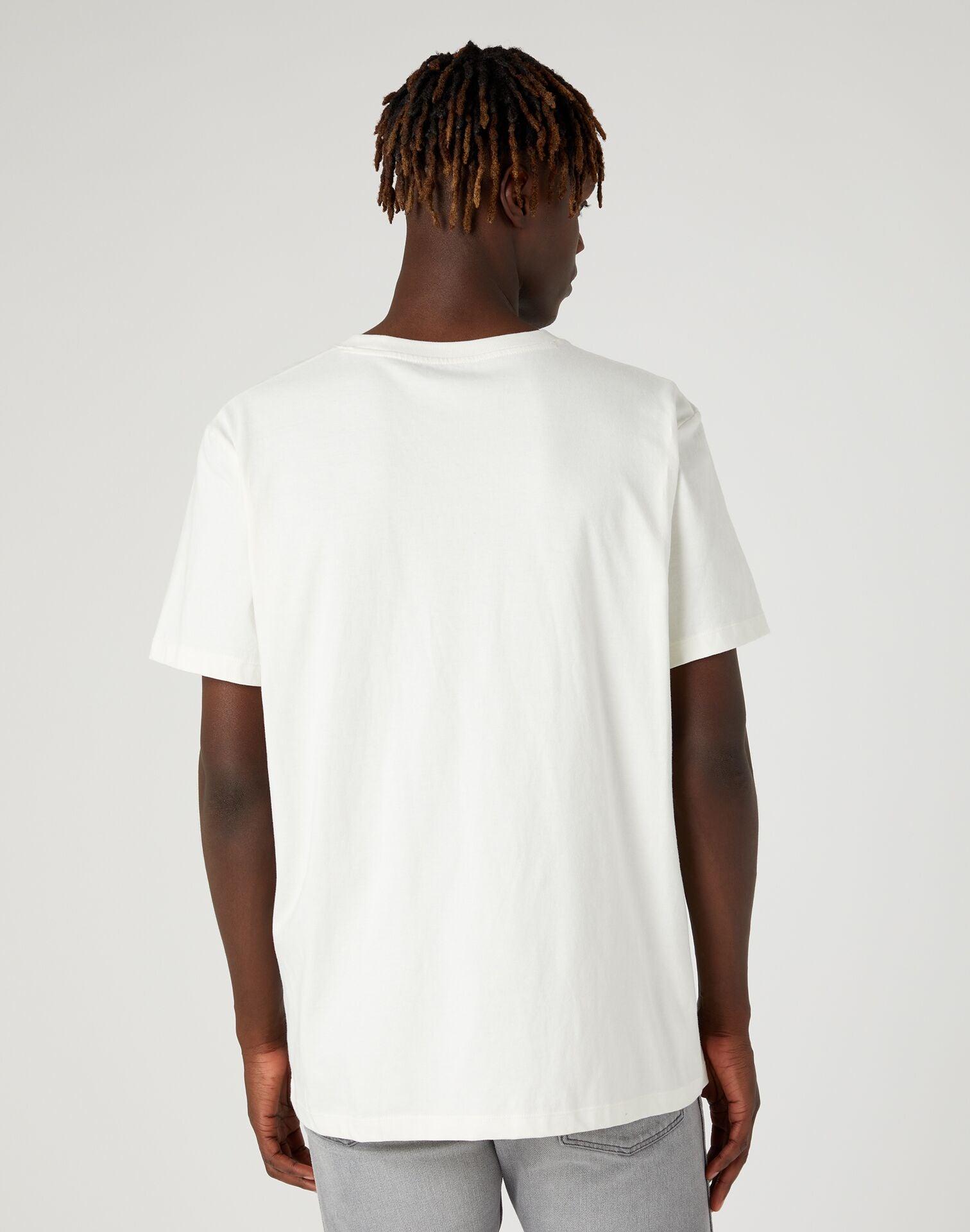 WRANGLER - טישירט עם כיתוב לוגו בצבע לבן - MASHBIR//365