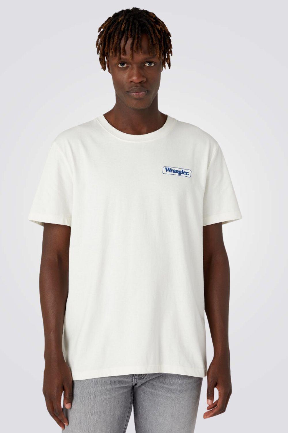 WRANGLER - טישירט עם לוגו בצבע לבן - MASHBIR//365