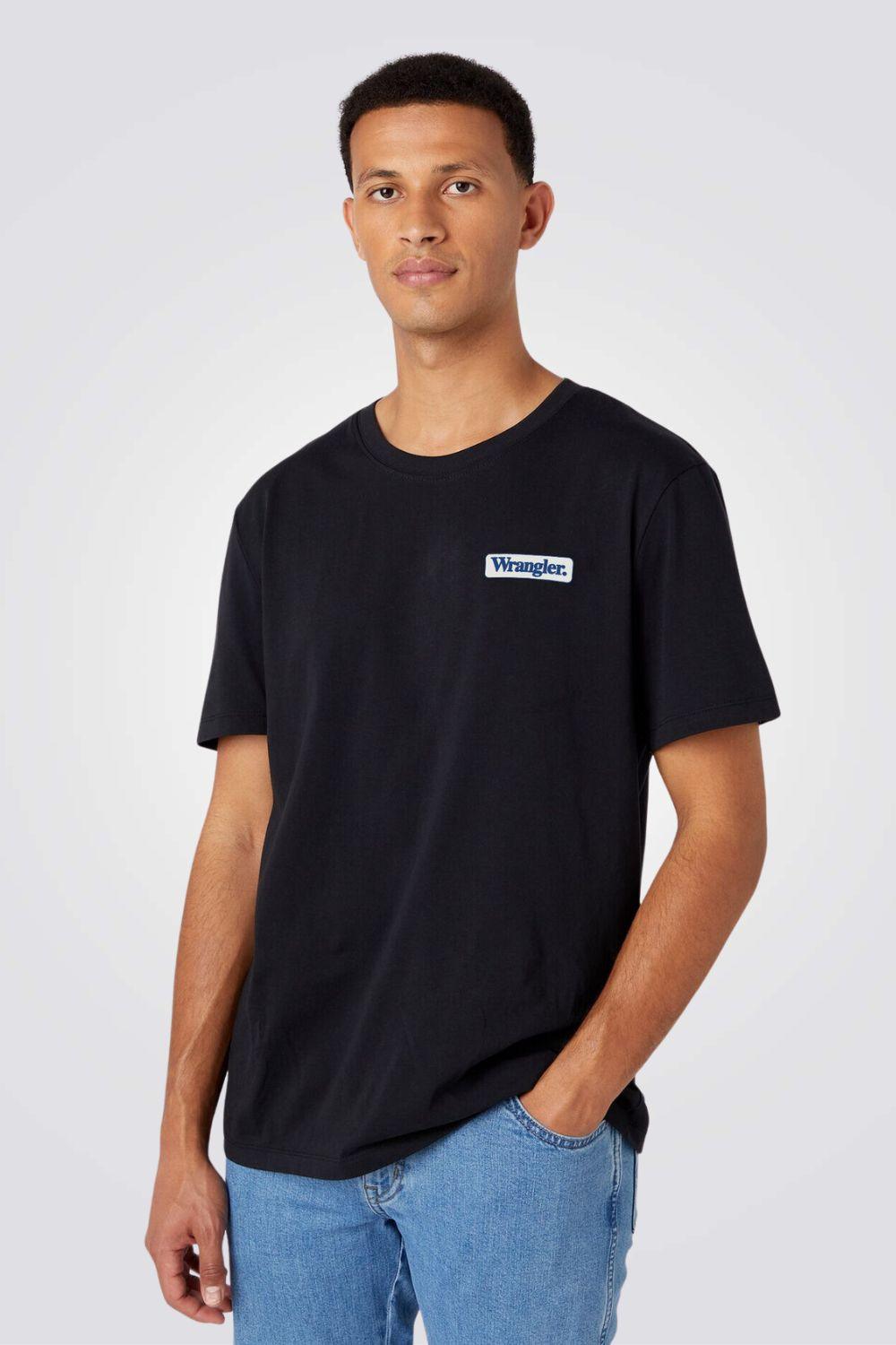 WRANGLER - טישירט עם לוגו בצבע שחור - MASHBIR//365