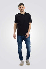 NAUTICA - טישירט עם צווארון HIGE NECK בצבע שחור - MASHBIR//365