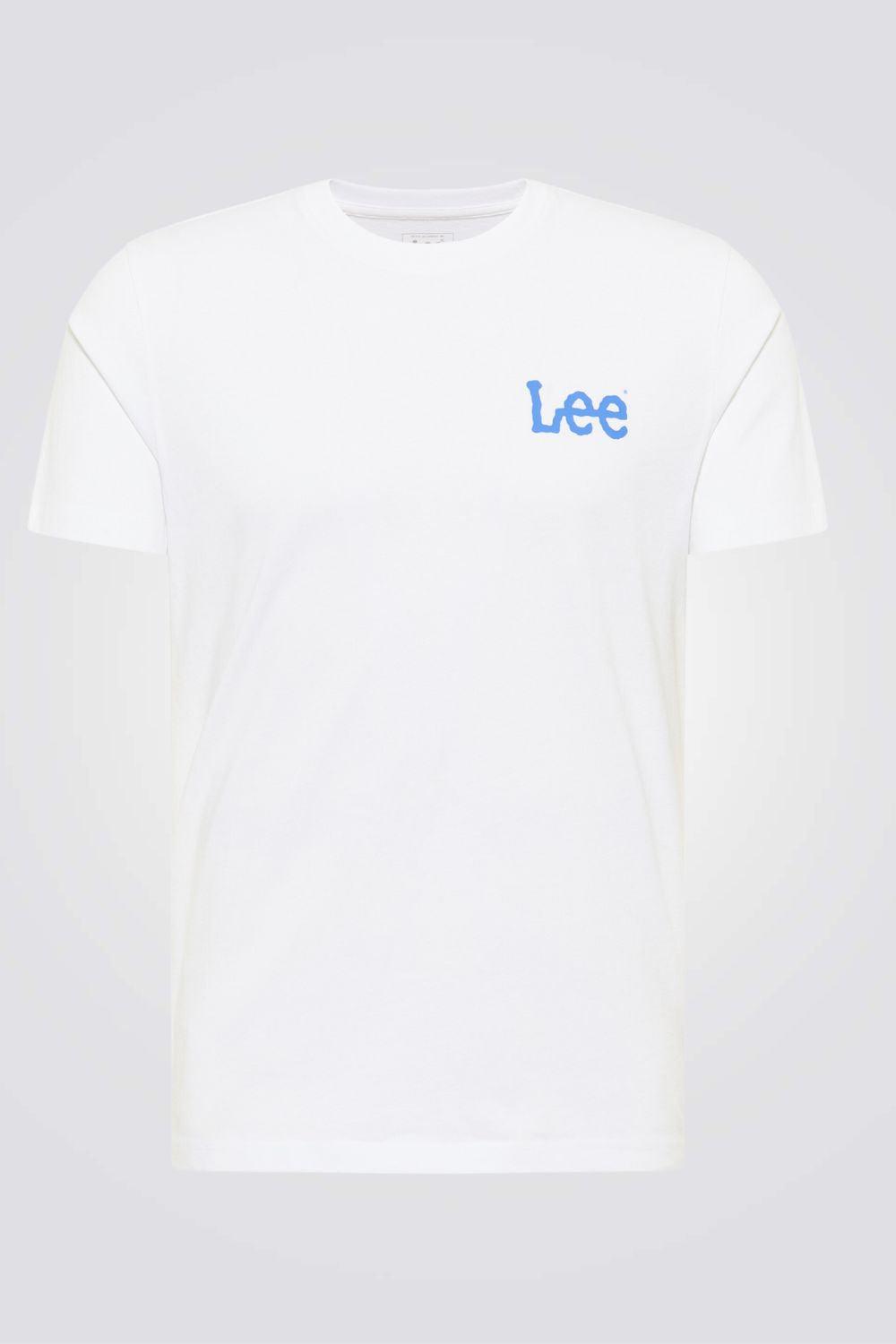 LEE - טישירט MEDIUM WOBBLY בצבע לבן - MASHBIR//365
