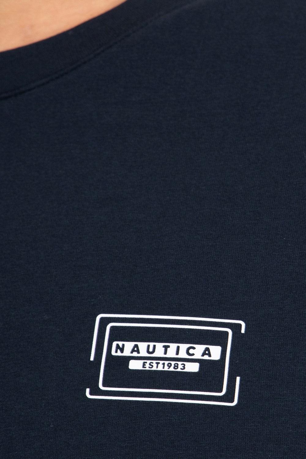 NAUTICA - טישירט NAVY עם כיתוב לוגו - MASHBIR//365
